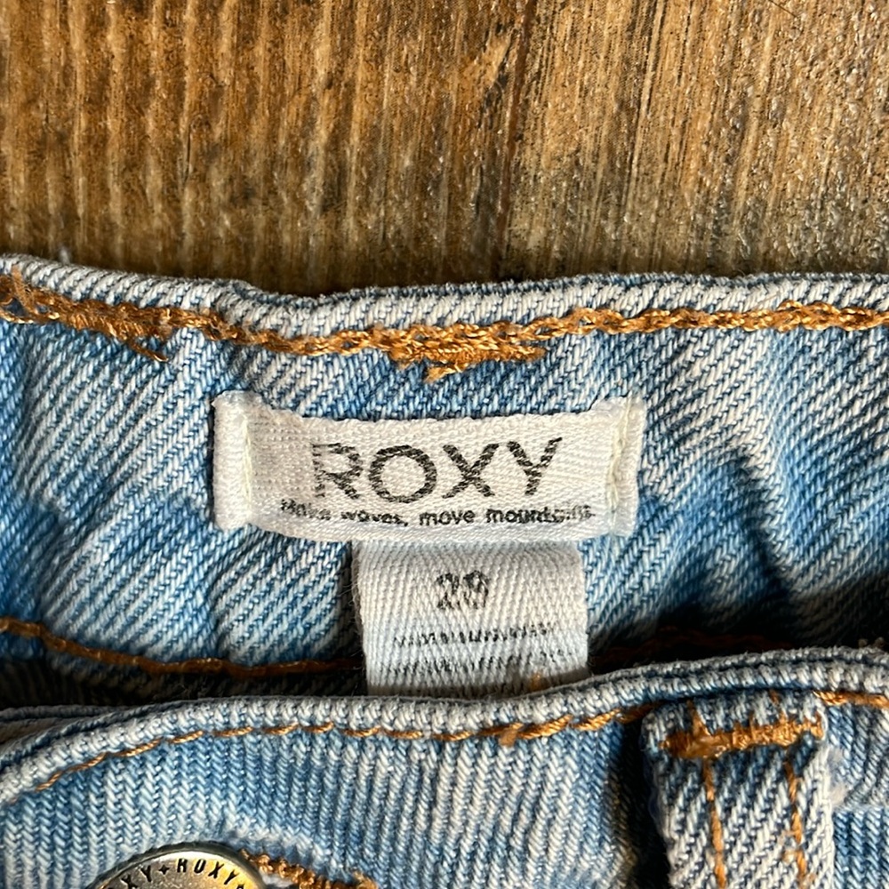 Roxy- Button Fly, High Rise Jean Short - Picture 4 of 7